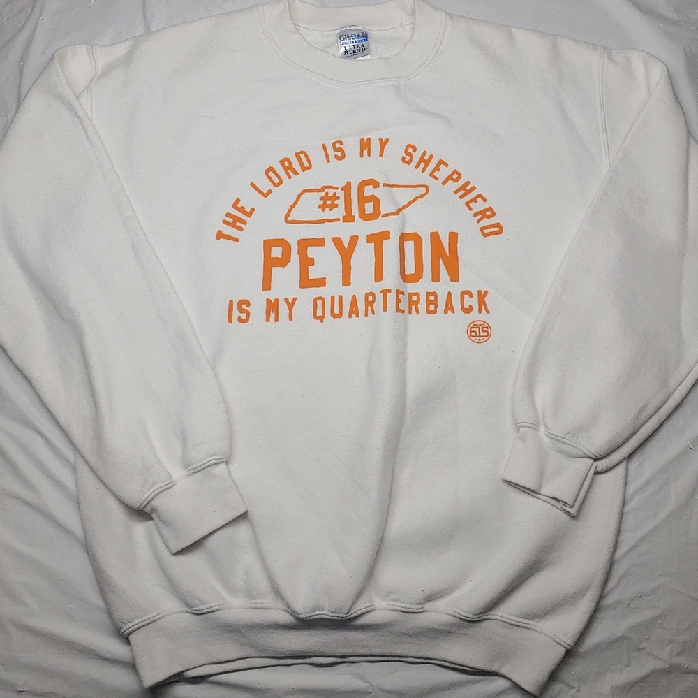Men's Tennessee Volunteers White and Orange Peyton Manning Sweater